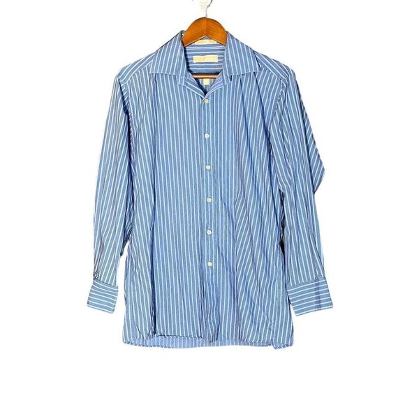 Michael, Michael kors blue button down shirt. Size large - Picture 1 of 9